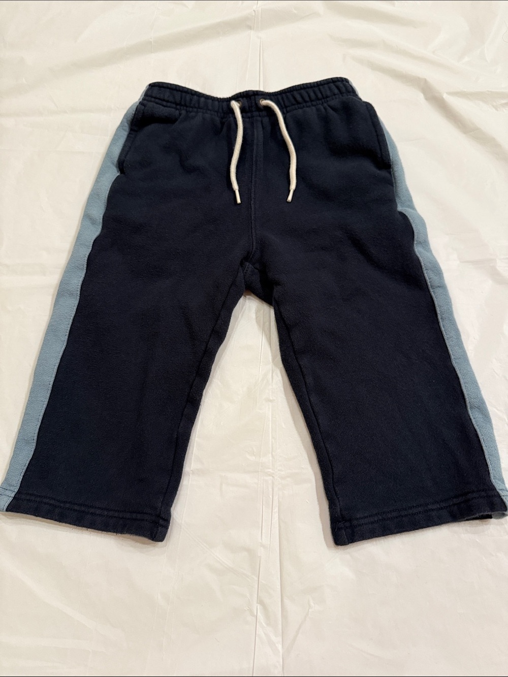 Gymboree Toddler Navy Sweatpants with Light Blue Side Stripe